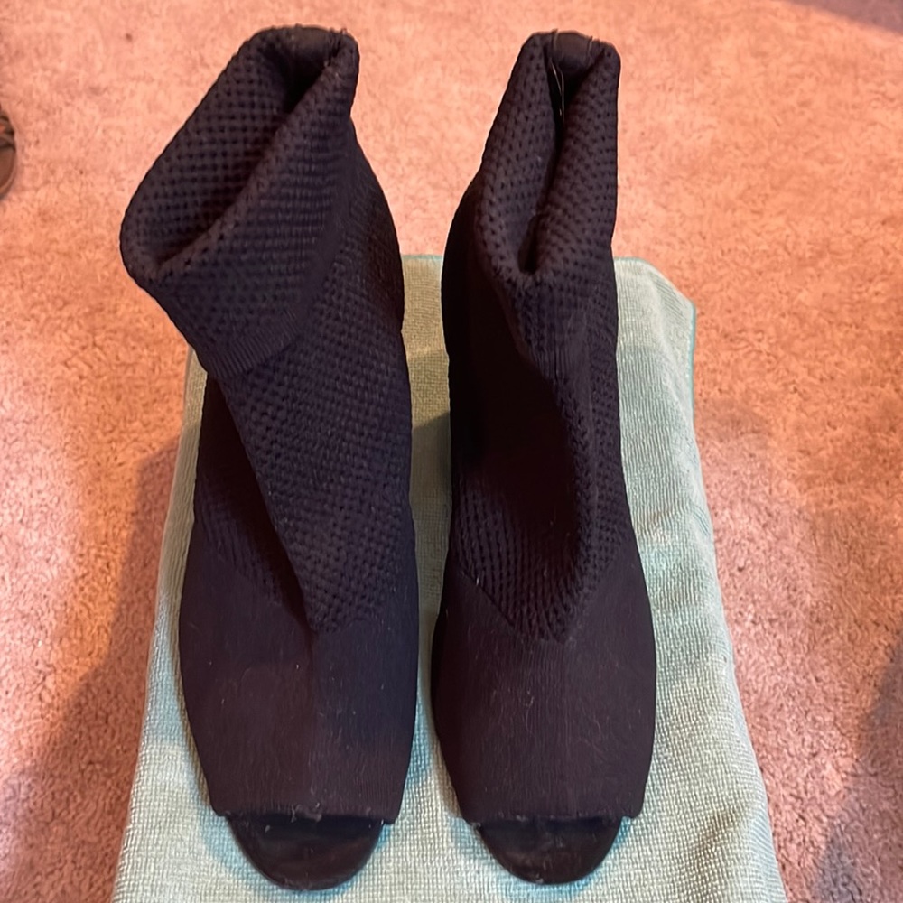Brash Black Mesh Heels 7